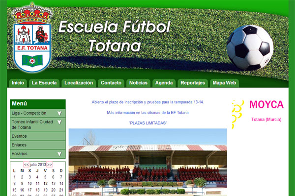 Escuela de fútbol Totana